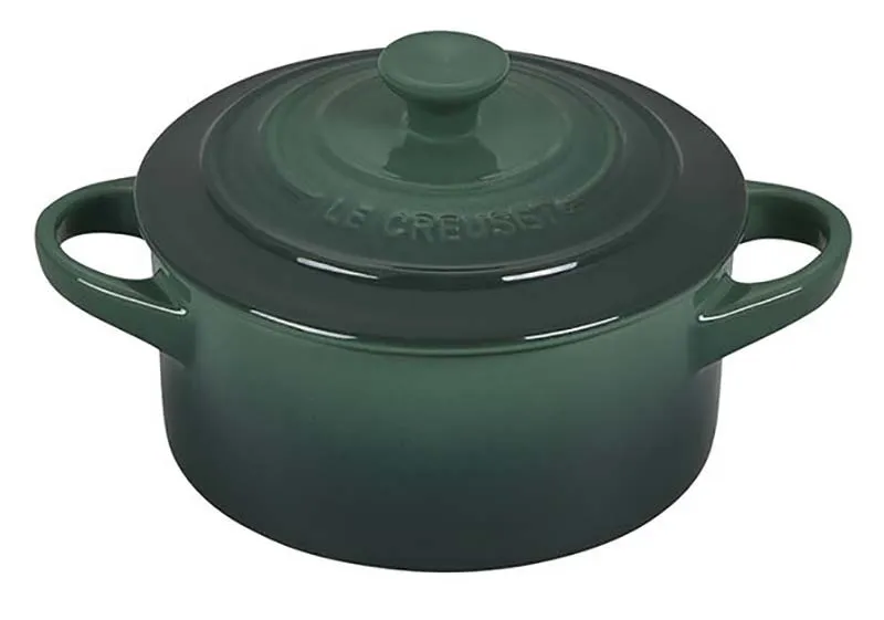 Le Creuset Mini Round Cocotte | Stoneware Olive, 8 fl. oz.