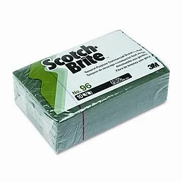 3M Scotch-Brite Commercial Scouring Pad, Green - 10 pack