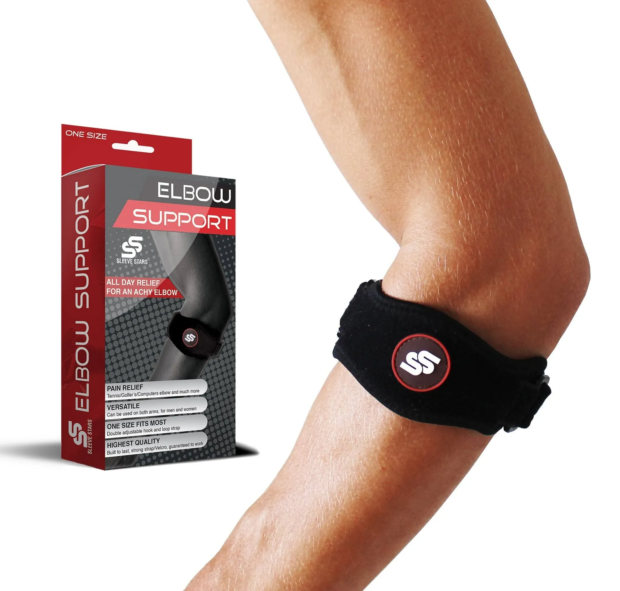 Best Tendonitis Tennis & Elbow Brace with Compression Pad for Men & Women