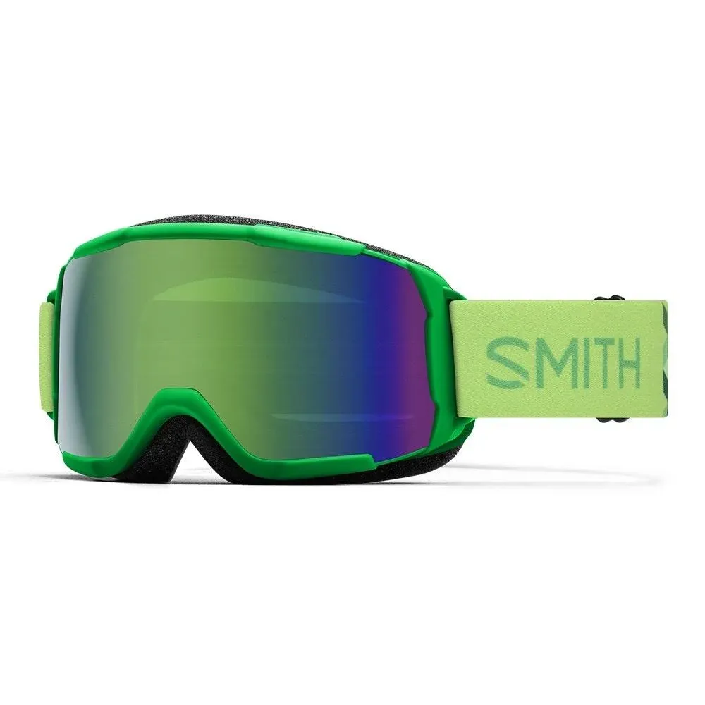 Smith Kids' Grom Snow Goggle, Slime Watch Your Step / Green Sol-X Mirror