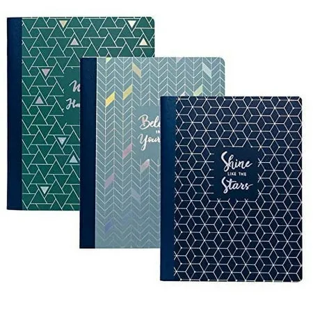 Pukka Pad Glee Composition Notebooks 7.5&#034; x 9.75&#034; College Ruled 70 Sheets