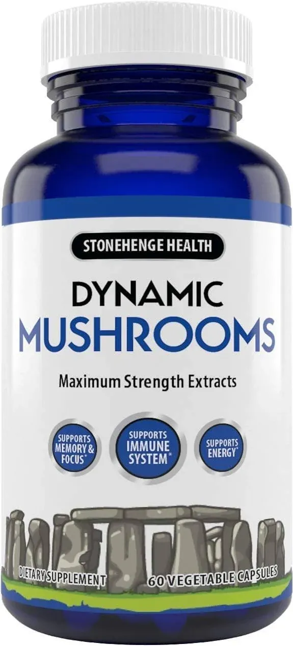 Stonehenge Health Dynamic Mushrooms - 100% Fruiting Bodies & Extracts - Lion’s ...