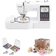 Brother SE700 Elite Sewing and Embroidery Machine with Sewing Bundle - LCD Screen - White - Computerized