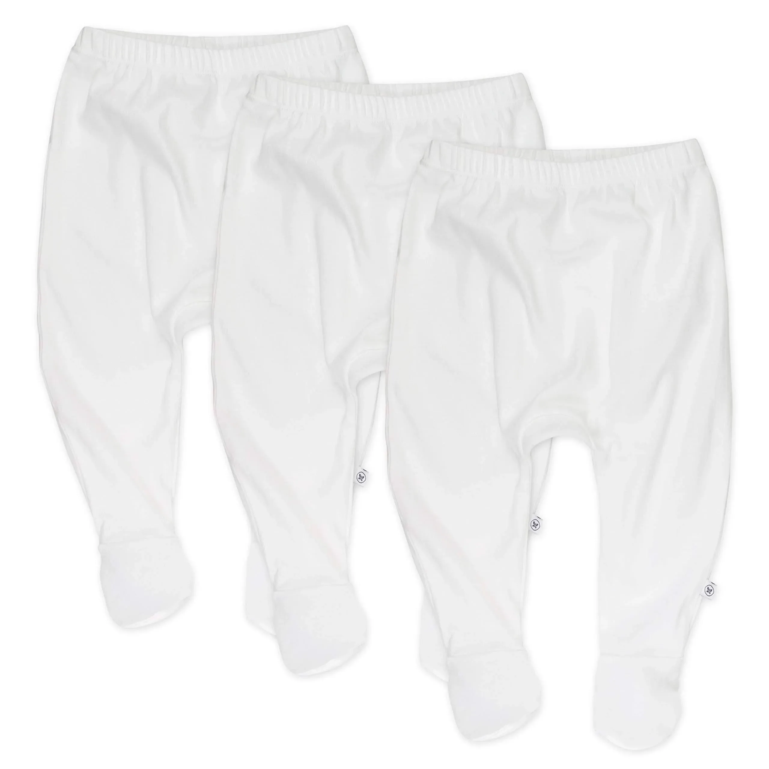 HonestBaby Baby 3-Pack Organic Cotton Footed Harem Pants