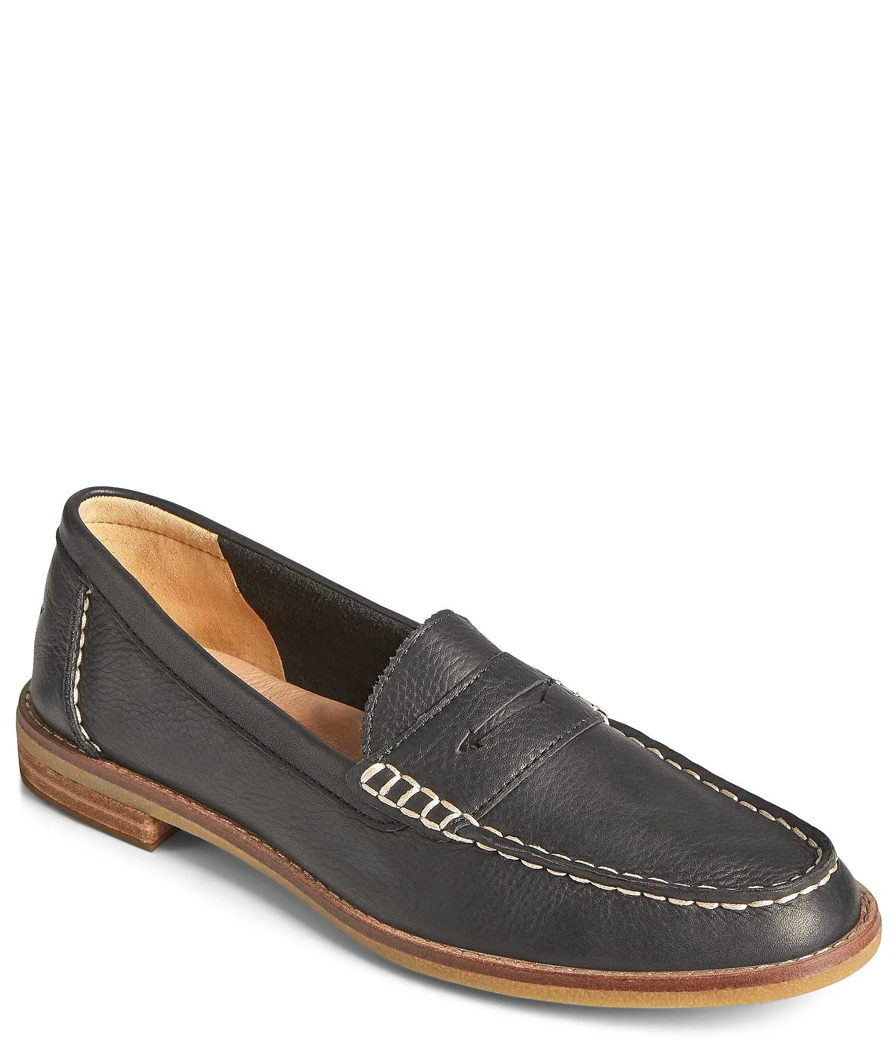 Sperry Women's Seaport Penny Loafer, New Black, 7