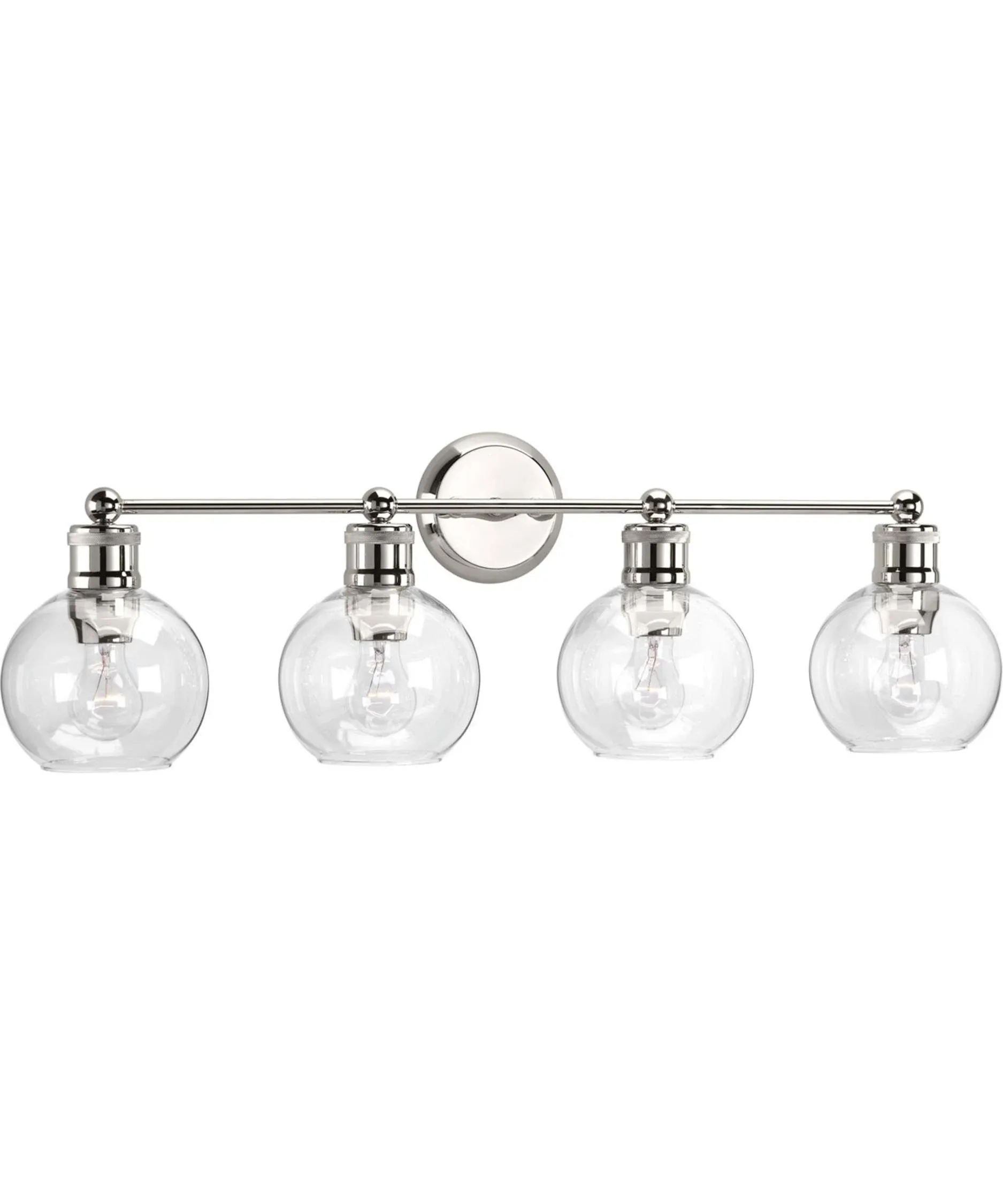 Progress Lighting P300052-104 Hansford Bath & Vanity, 4 Light, Polished Nickel