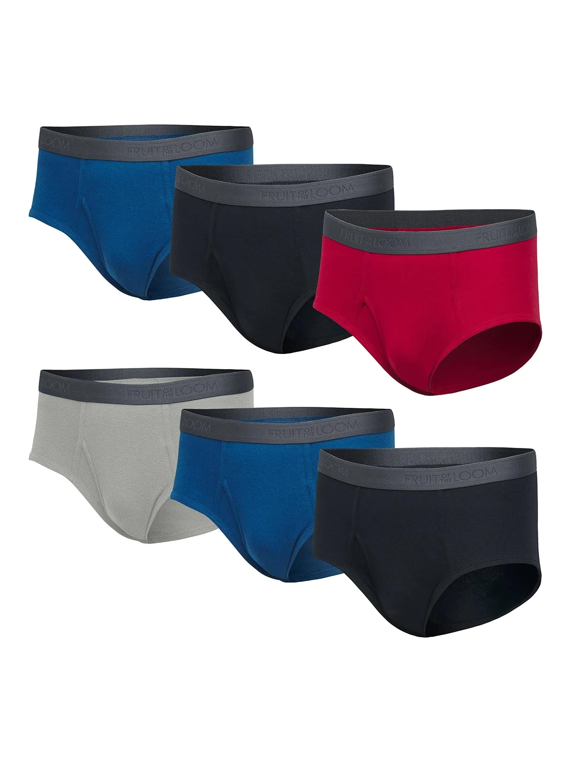 Fruit of The Loom Men's Premium Fashion Briefs, Assorted 6 Pack