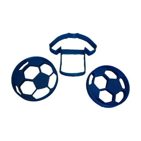 Yng Soccer Balls in Two Sizes and Jersey Cookie Cutters (3 Pack)