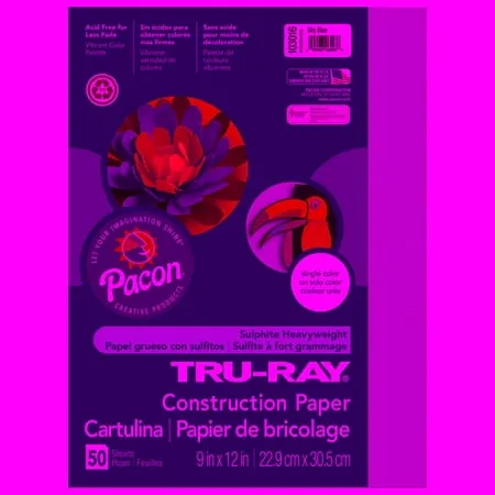 Tru-Ray Construction Paper, 76lb, 9 x 12, Sky Blue, 50-Pack