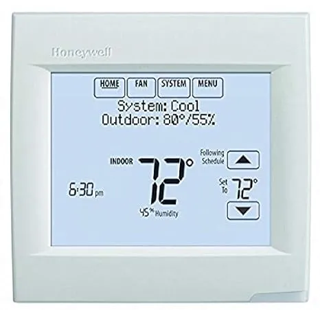 Honeywell TH8321WF1001 Touchscreen Thermostat WiFi Vision Pro 8000 with Stages Upto 3 Heat / 2 Cool