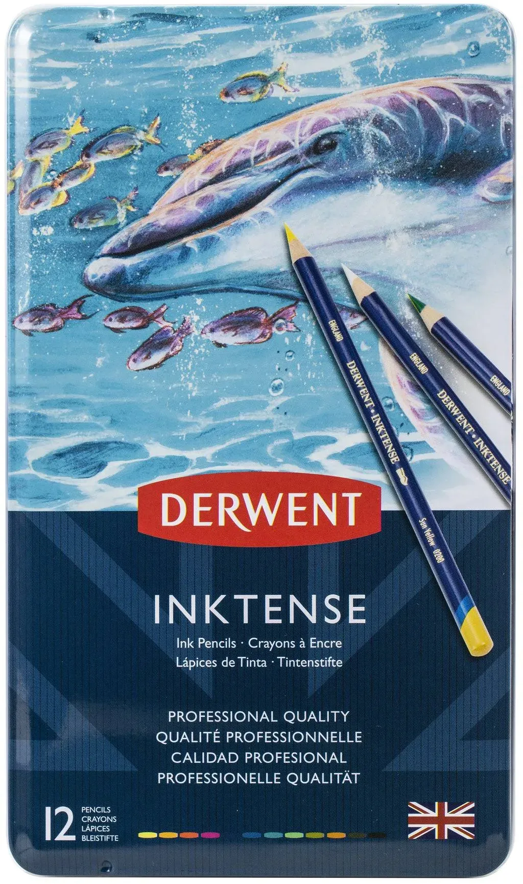 Derwent Inktense Permanent Watercolour Pencils, Set of 72, Professional Quality, 2301843