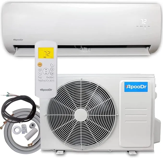 12000 BTU Mini Split 17.6 SEER2 INVERTER Ductless Air Conditioner Heat Pump 220V