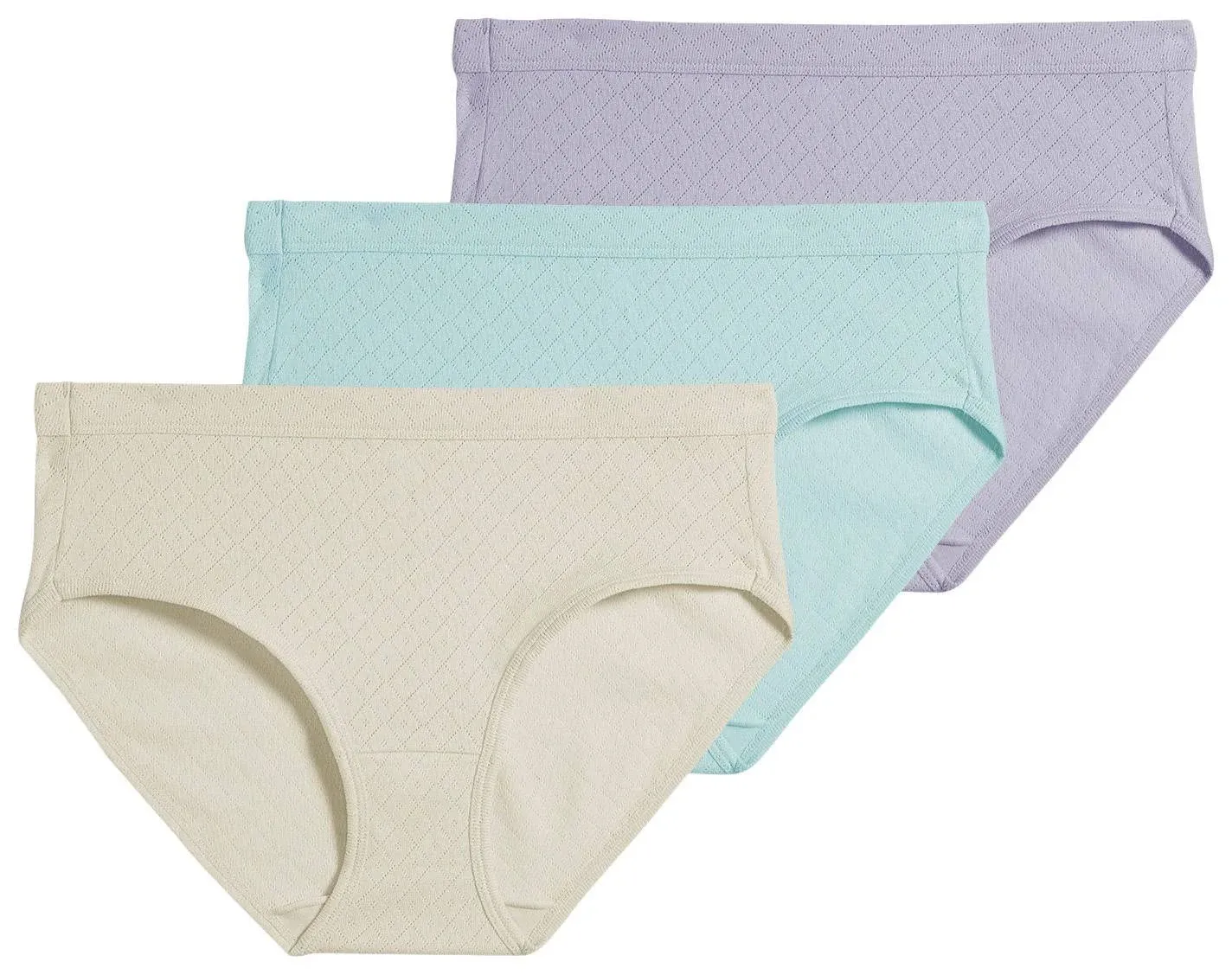 Jockey 3-pk Elance Breathe Hipster Panties 1540, Women's, Size: 8, Blue