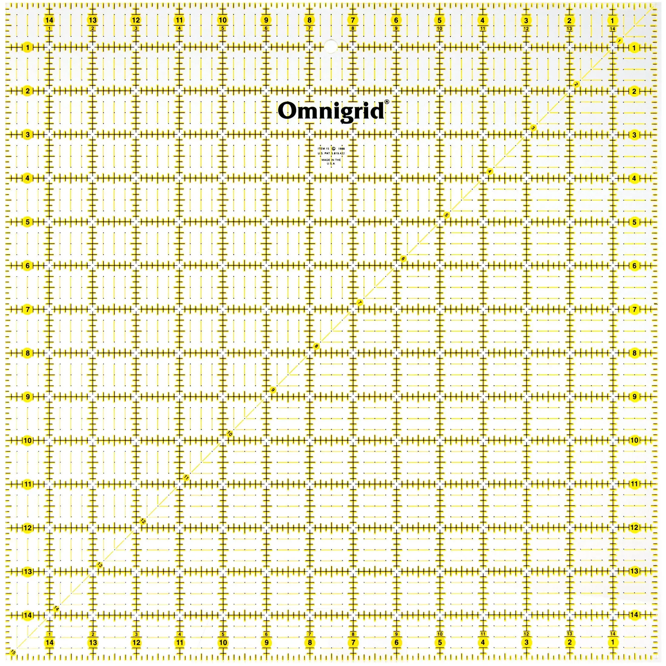 Omnigrid Ruler 15"x15" Square