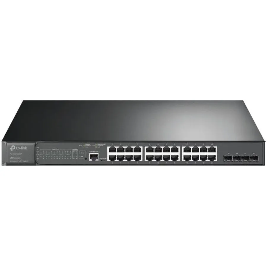 TP-Link TL-SG3428MP | 24 Port Gigabit L2+ Managed PoE Switch | 24 PoE+ Port @384W | 4 x SFP Slots | PoE Auto Recovery | Support Omada SDN | IPv6 , Static Routing | 5 Year Manufacturer Warranty