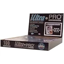 Ultra Pro 4-Pocket Platinum Page with 3-1/2" X 5" Pockets 100 ct.