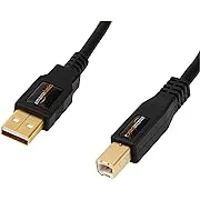 USB-A to USB-B 2.0 Cable for Printer or External Hard Drive, Gold-Plated Connect