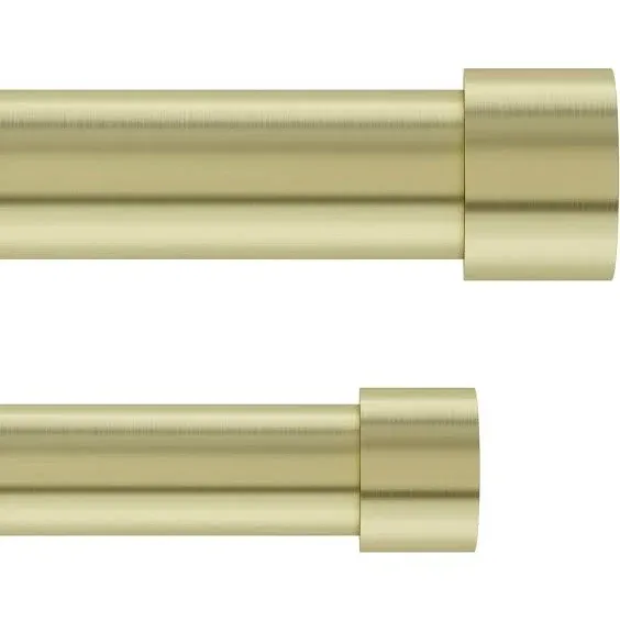 Umbra Double Telescope Curtain Rod Cappa, Curtain Rods, Brass, 168-305cm