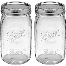 Ball Wide Mouth Quart Mason Jars with Lids and Bands (Set of 2)