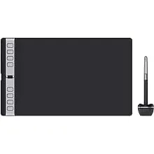 2023 HUION Inspiroy 2 Large Drawing Tablet with Scroll Wheel 3-Set 8 Customized Keys Battery-Free Stylus for Digital Art, Design, Sketch, 10x6inch Graphics Tablet Works with Mac, PC & Mobile, Black