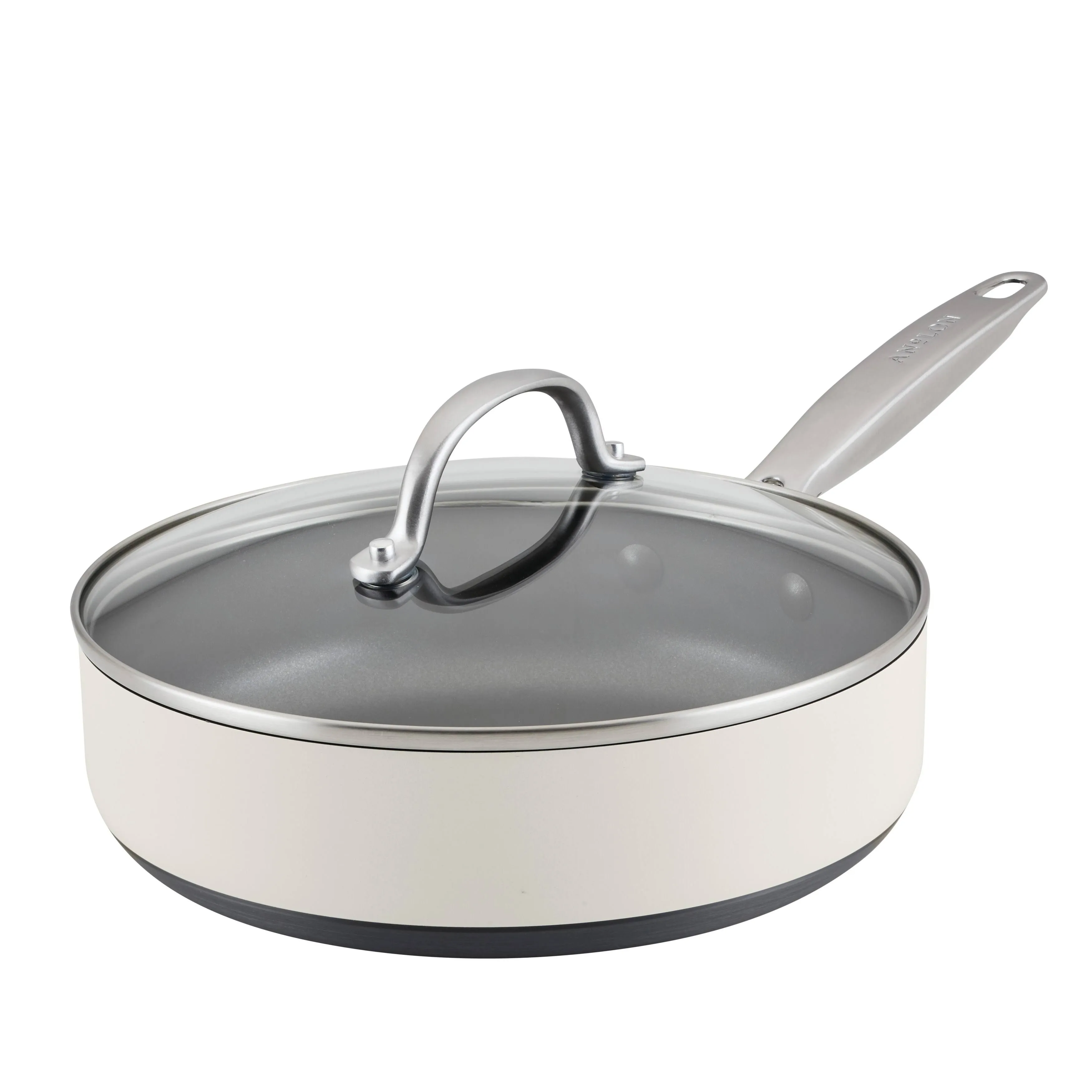 Anolon Achieve Hard Anodized Nonstick Sauté Pan with Lid, 3 Quart