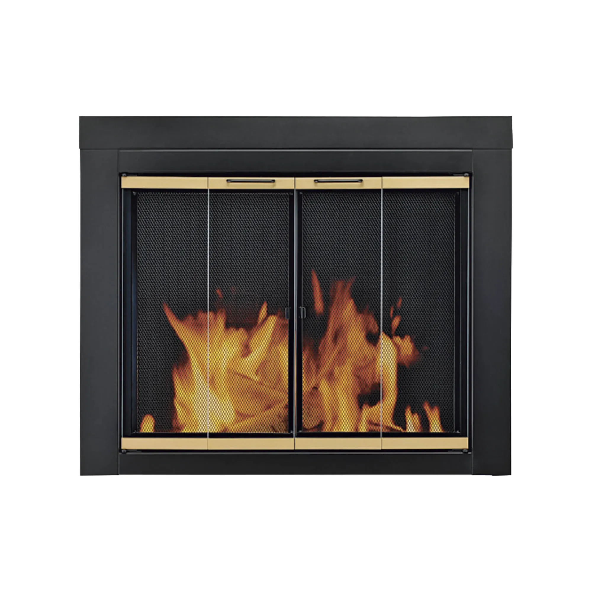 Pleasant Hearth AR-1022 Arrington Fireplace Glass Door, Black, Large