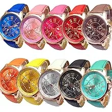 NEW  10 Pack Unisex Tally Style Silicone Watch Women Men Leather Belt Gold Sport