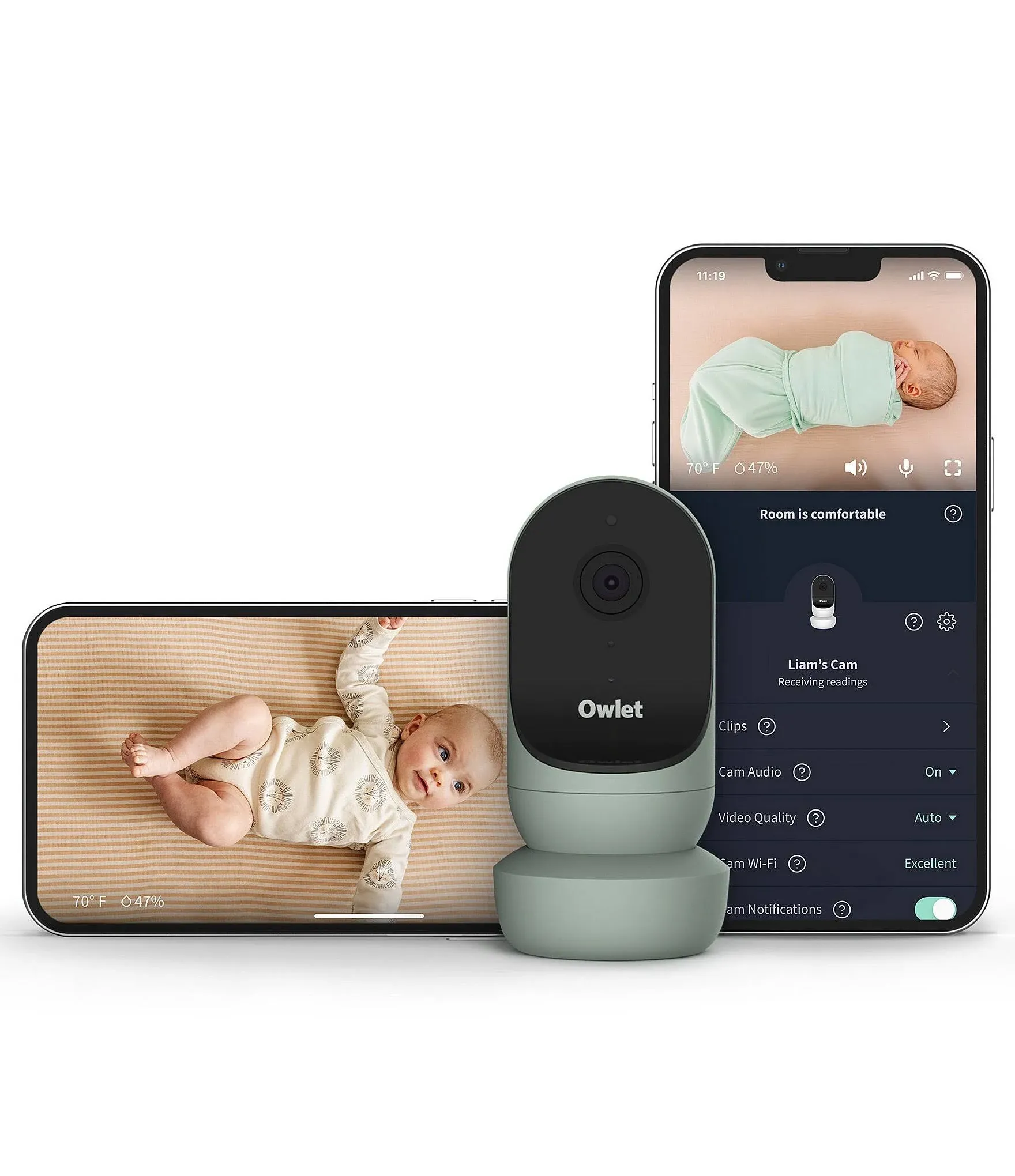 Owlet cam 2 smart video baby monitor - 2 way talk secure wifi