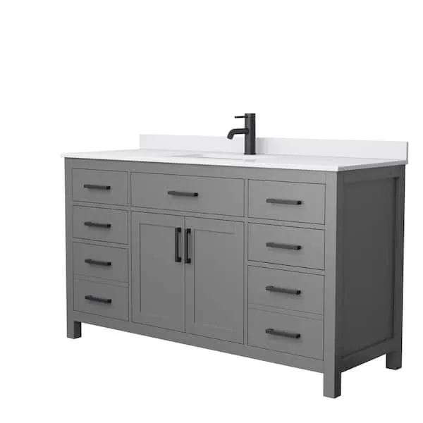 Wyndham Collection Beckett 60 Inch Single Bathroom Vanity