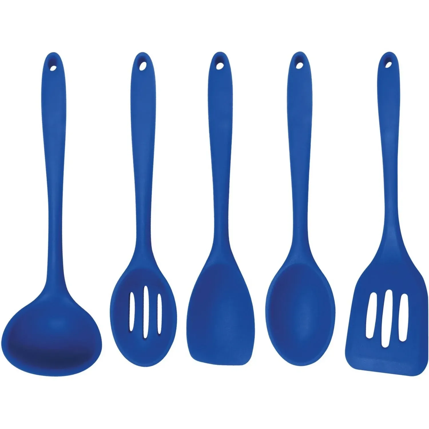 Better Houseware 3500/B 5PIECE Silicone Cooking Utensil Set, Blue