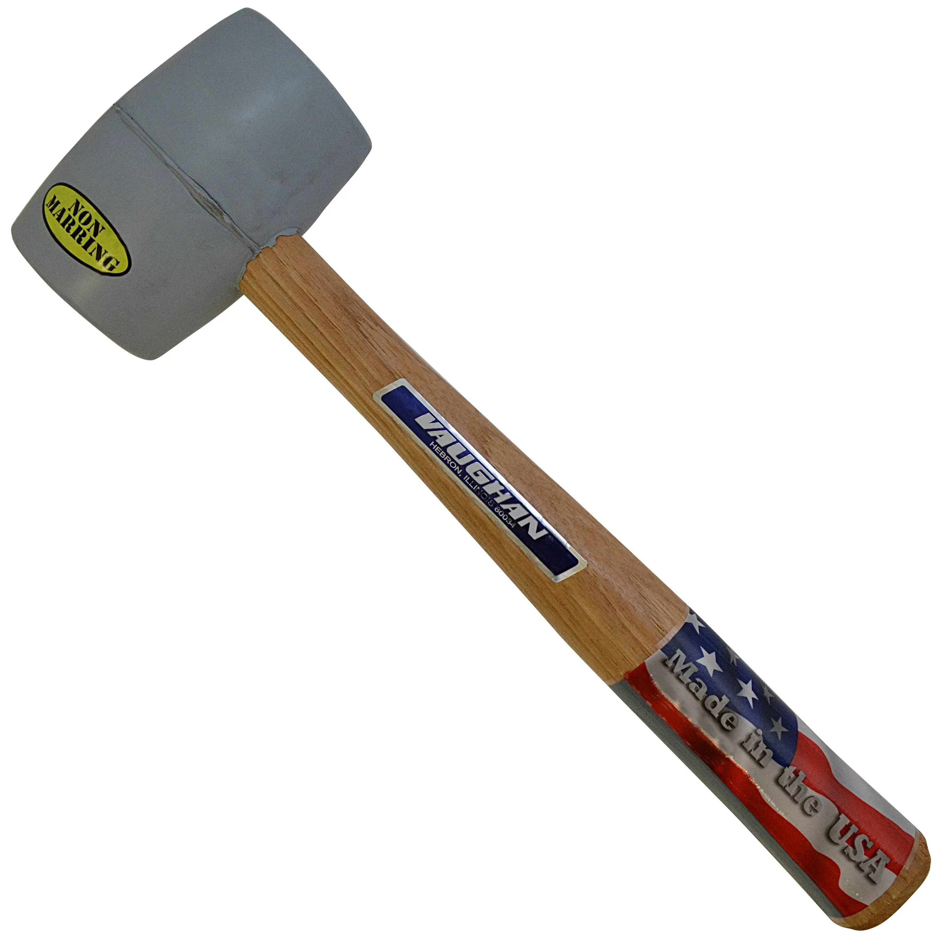 VAUGHAN Solid Rubber Mallet, Quality Rubber 20 oz Head, Made In The USA, Hardwood Handle, VN57432