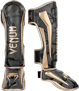 Venum Elite Protective MMA Shin Instep Guards - Khaki/Camo