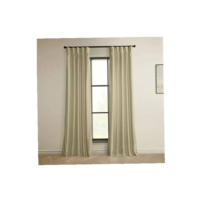 City Grey Heritage Plush Velvet Room Darkening Curtain