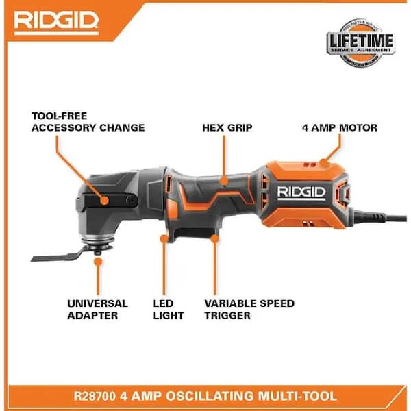 4 Amp Corded Oscillating Multi-Tool