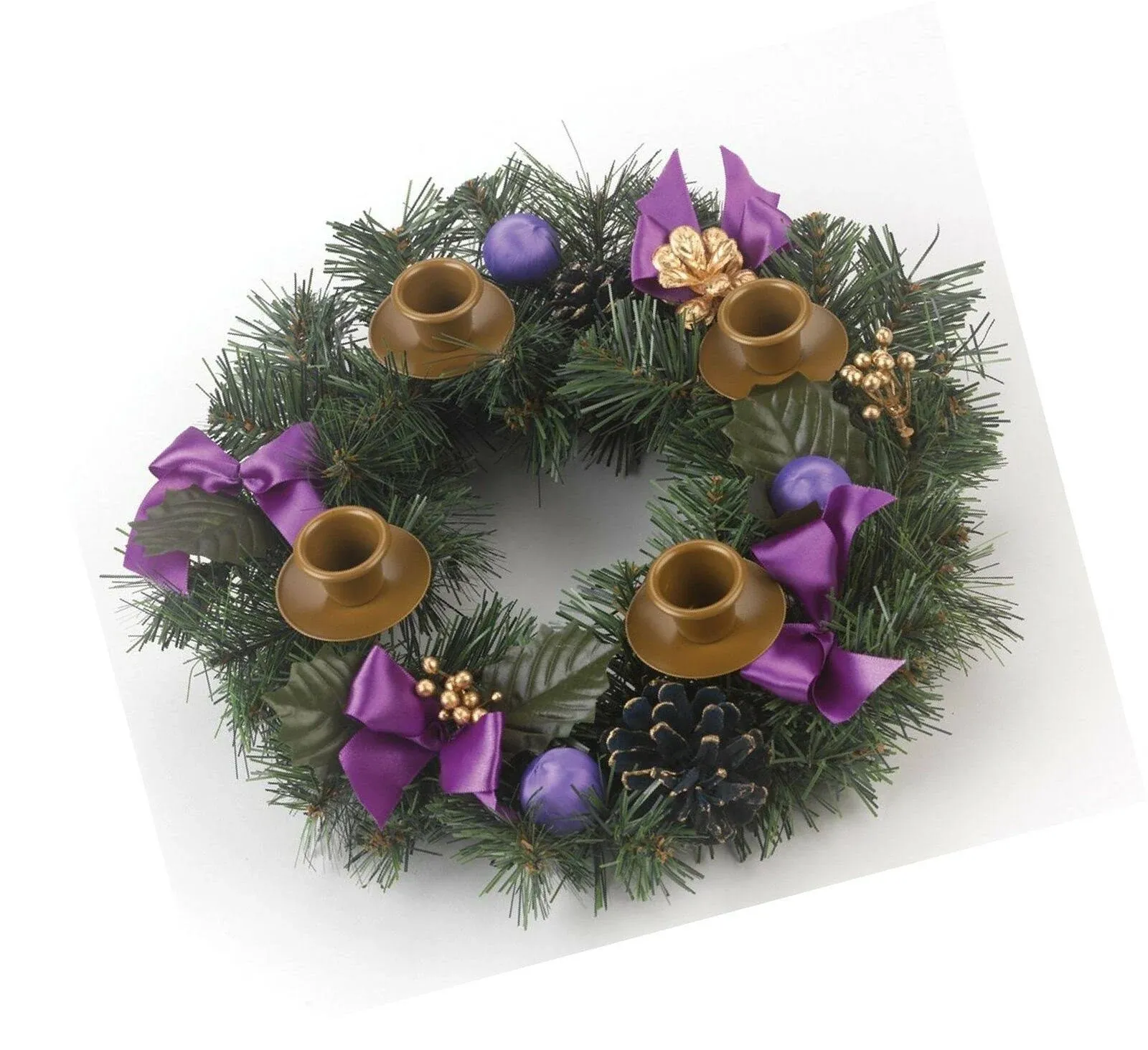 Purple Ribbon Advent Wreath