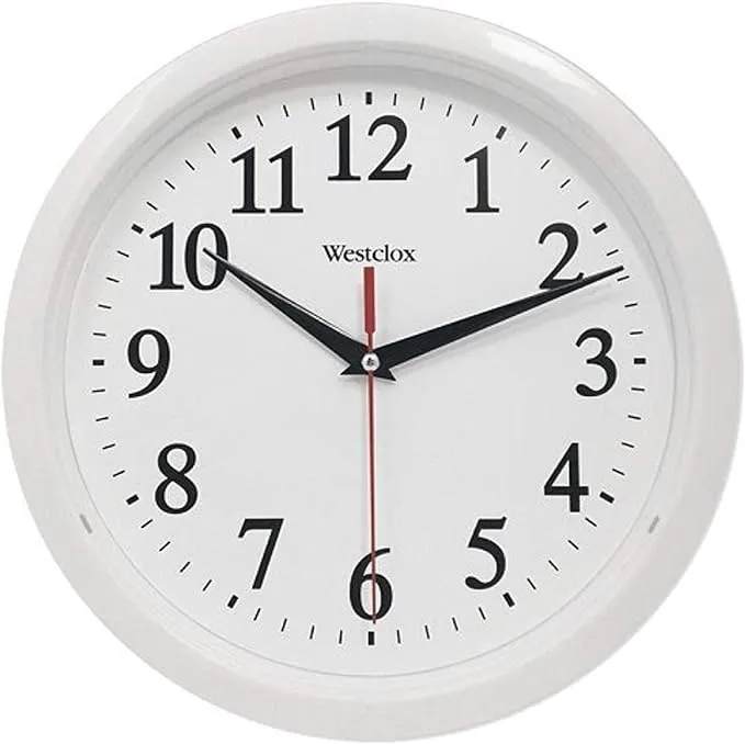 Westclox 461761 Basic Wall Clock, 10", White