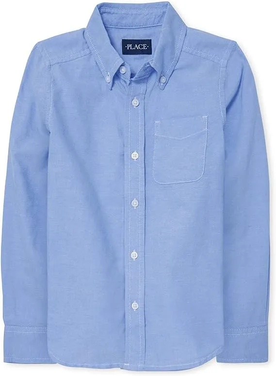 The Children's Place Boys' Long Sleeve Oxford Button Down Shirt