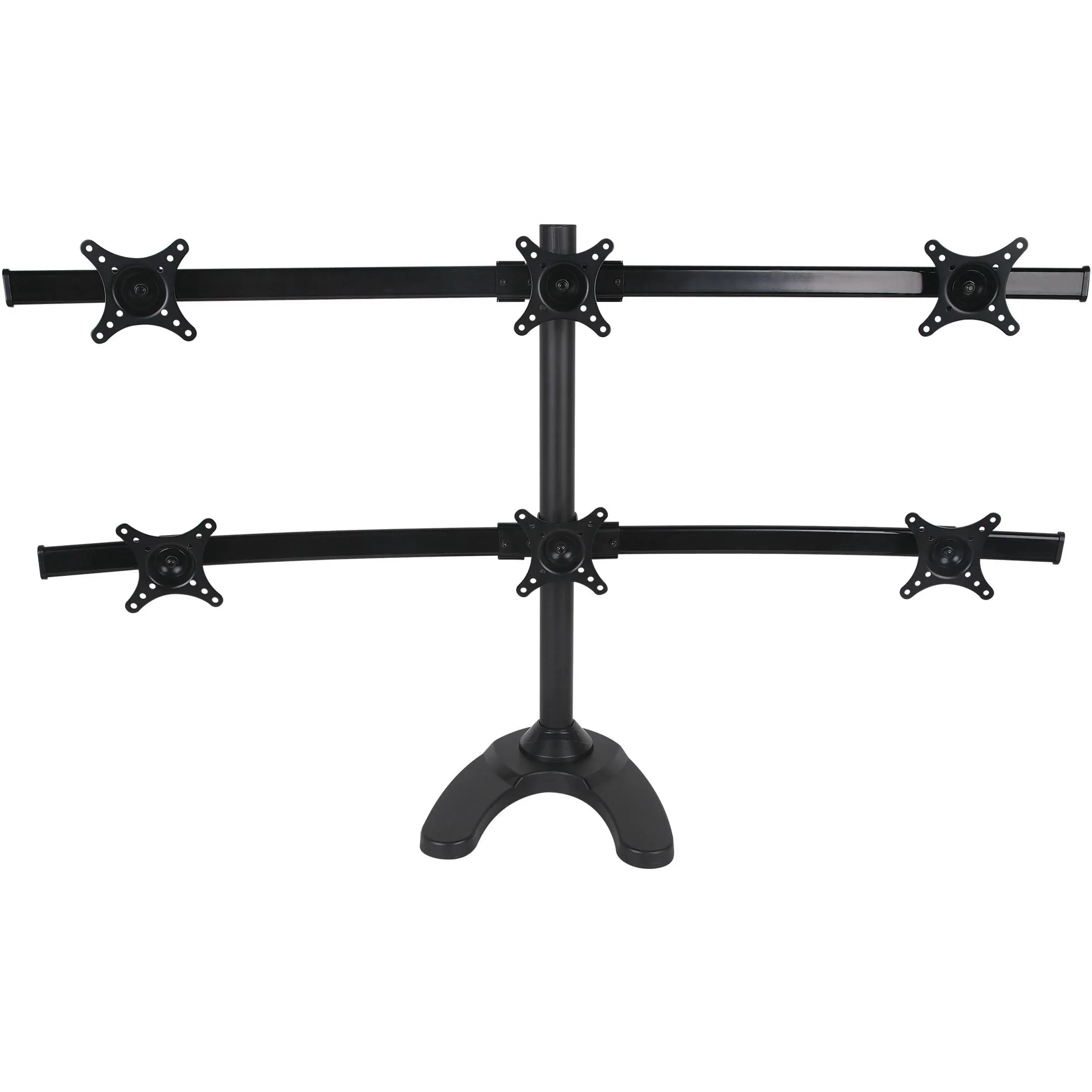 VIVO Hex LCD Monitor Stand, Desk Mount, Free Standing, Heavy Duty & Fully Adjustable 6 Screens up to 24' (STAND-V006F)