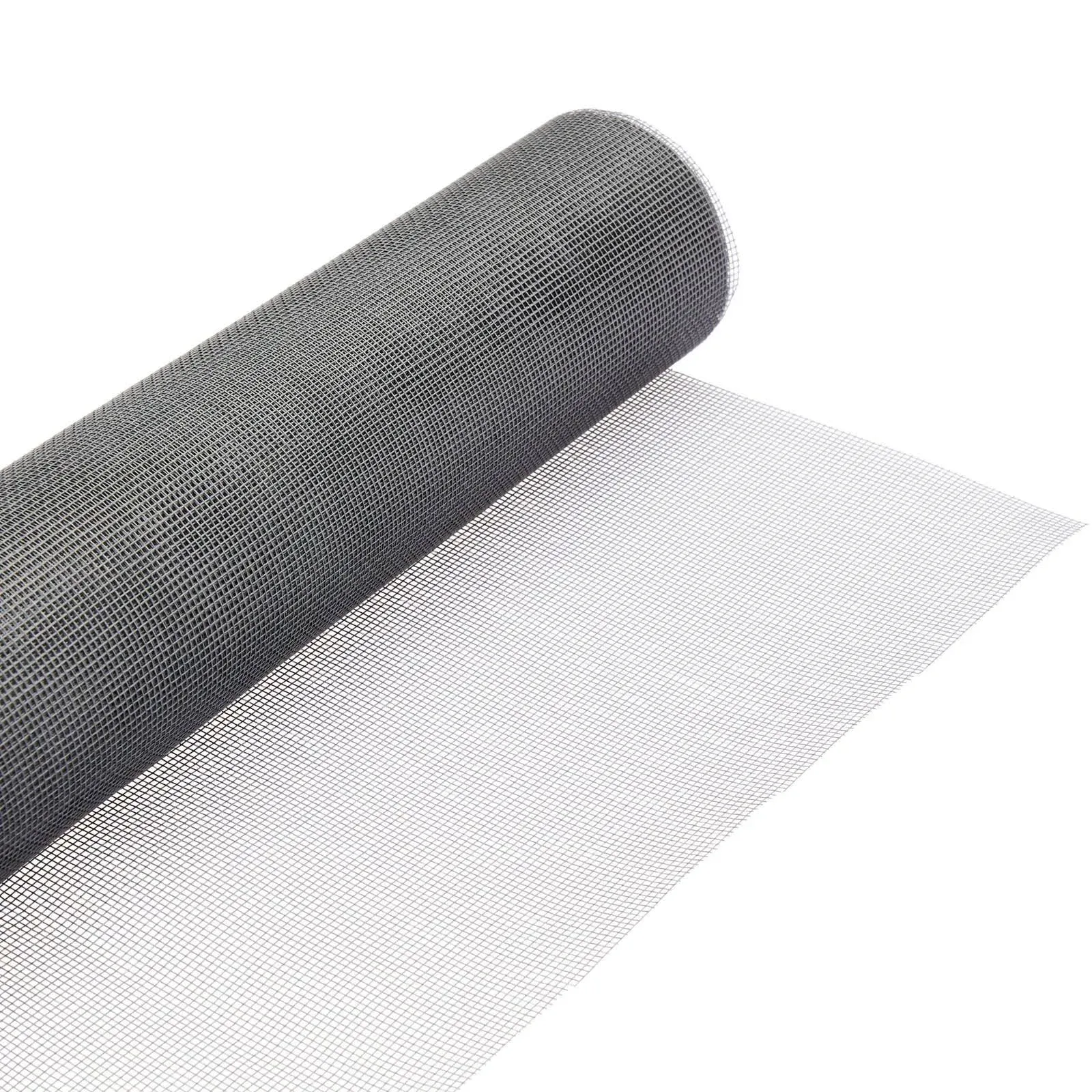 Replacement Gray Fiberglass Window Screen Mesh Roll for Windows, Screen Doors, and Crafting (118x39 in)