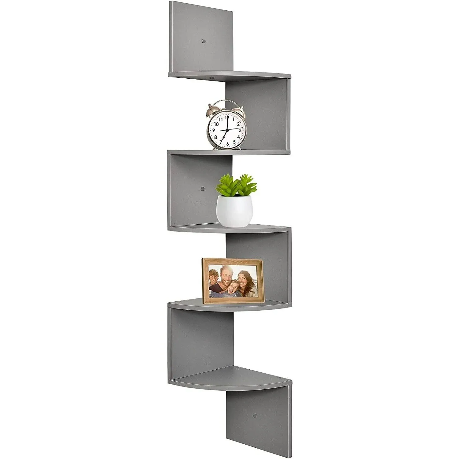 Greenco Corner Shelf 5 Tier Floating Shelves for Wall