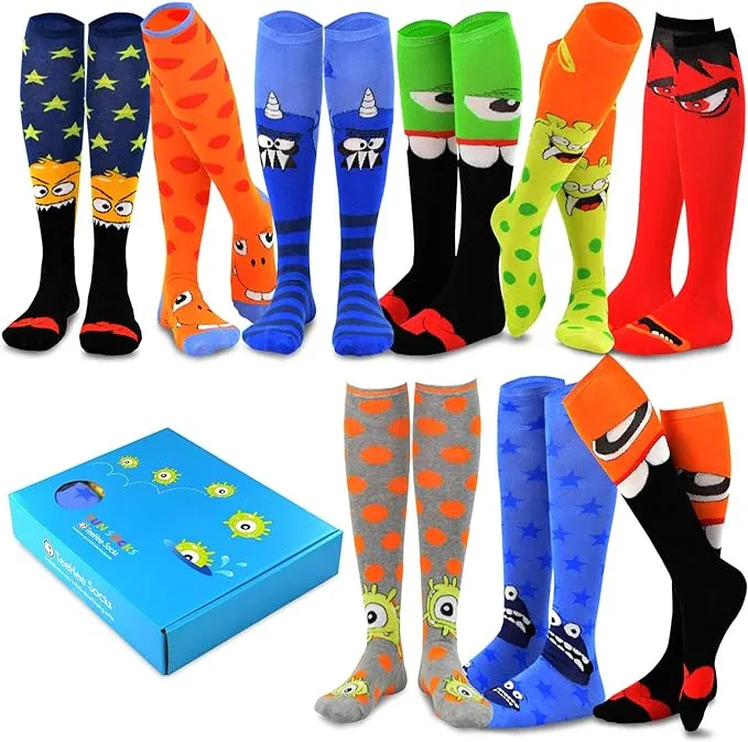 Teehee Special (Holiday) Women Knee High 9-Pairs Socks with Gift Box (Fun Theme-B)