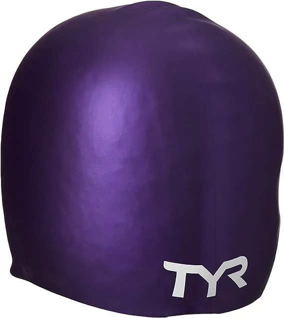 TYR Long Hair Silicone Wrinkle-Free Swim Cap