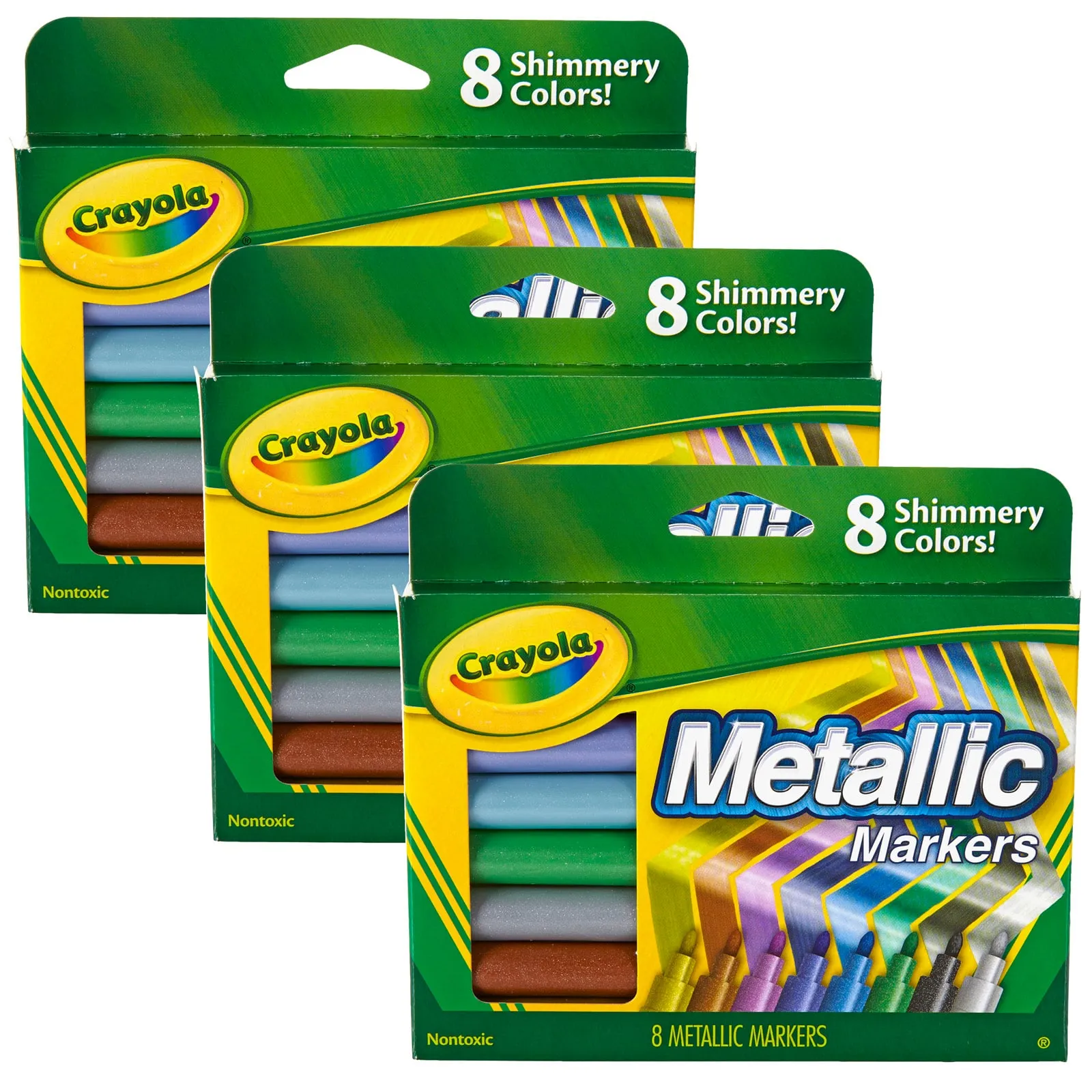 8 Packs: 3 Packs 8 ct. (192 total) Crayola® Metallic Markers