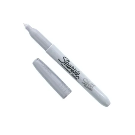 Metallic Permanent Marker Silver-Gray Fine Tip | Bundle of 5 Packs