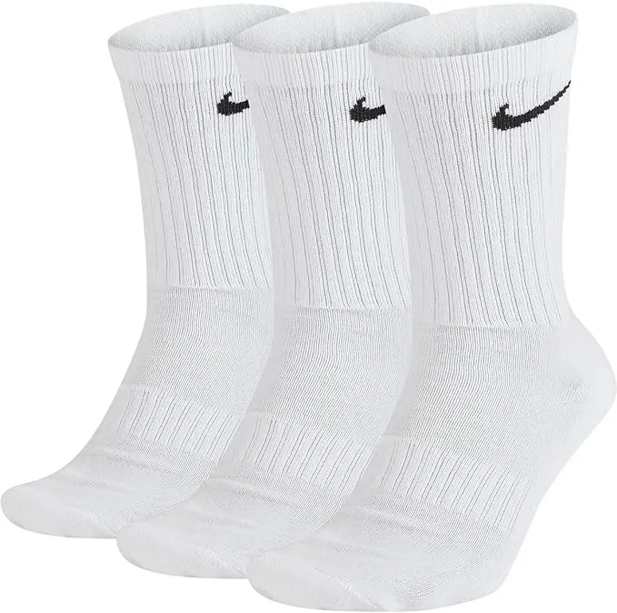 Nike Unisex Everyday Cotton Cushioned Training Crew Socks 3 Pack