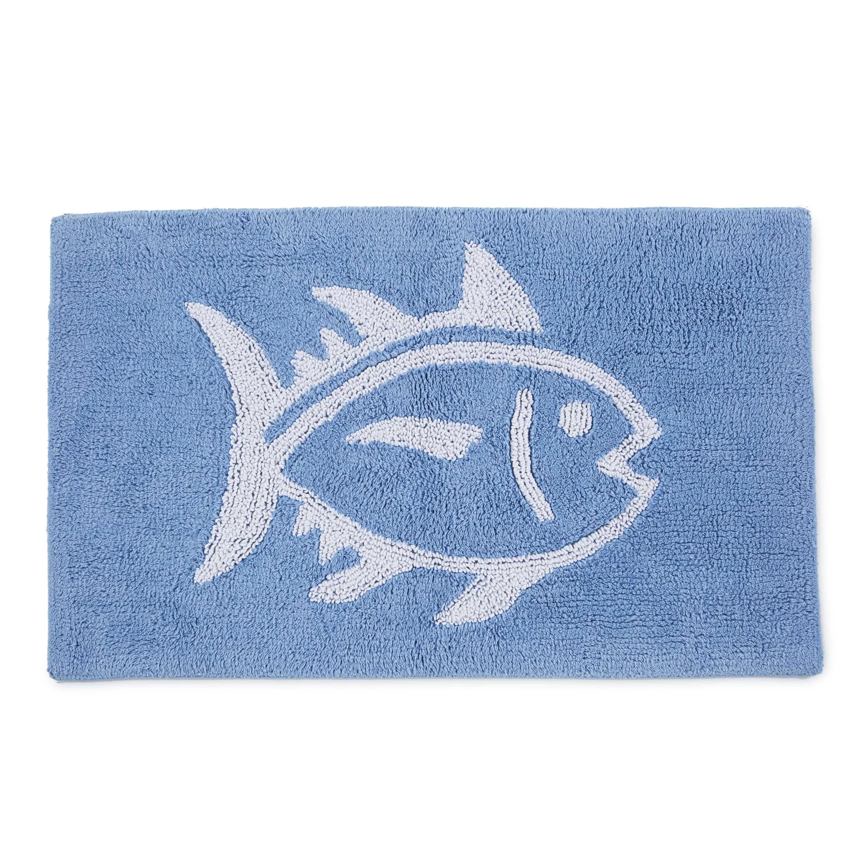 Southern Tide Reversible Skipjack 20" x 32" Bath Rug in Blue