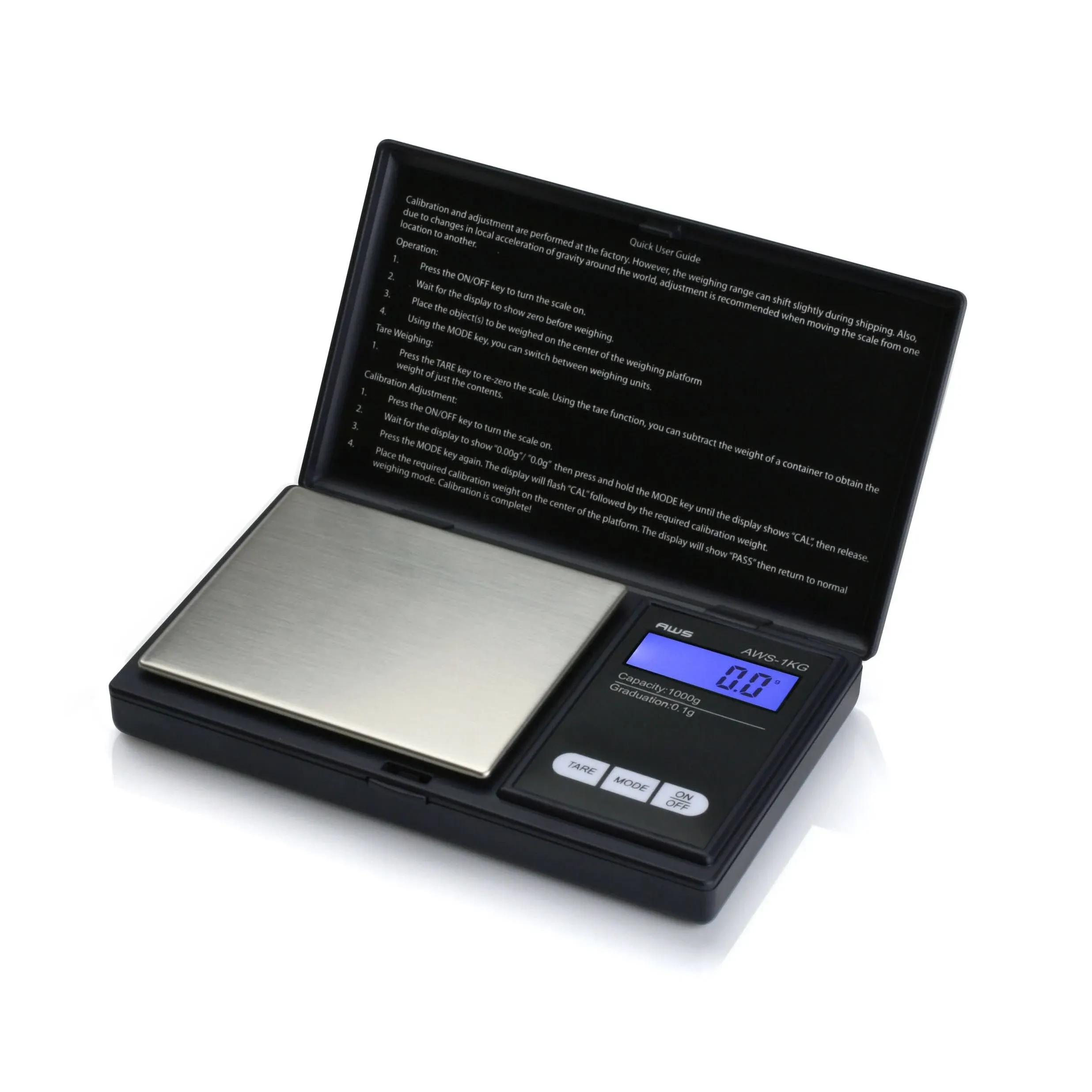 AWS-1KG-BLK - American Weigh Scales Digital Pocket Scale Black