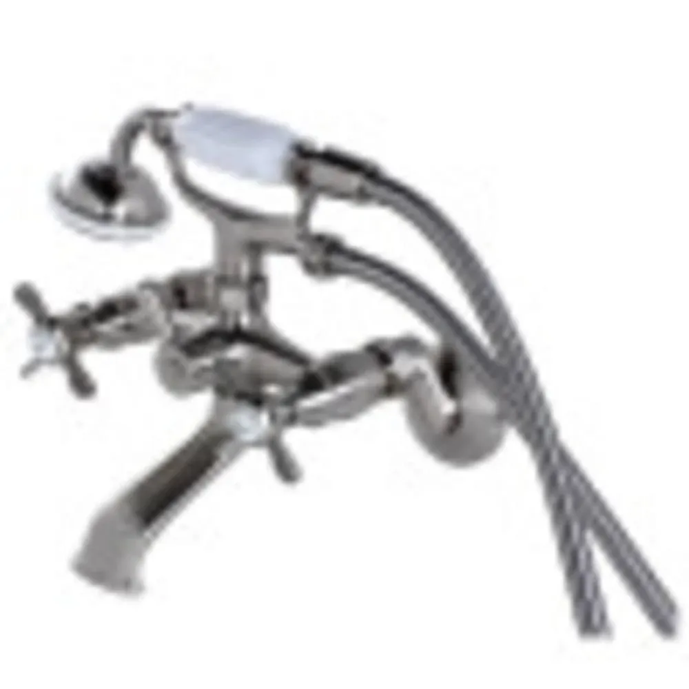 Kingston Brass Essex Wall Mount Clawfoot Tub Filler with Hand Shower - Polished ...