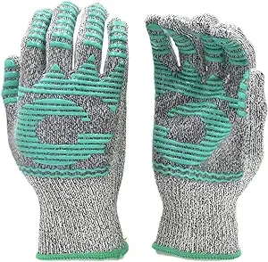 G & F 77100XL Cut Resistant Gloves With Anti-Slip Silicone Block Palm coating technology, 1 pair XL GreyG & F 77100XL Cut Resistant Gloves With Anti-Slip Silicone Block Palm coating technology, 1 pair XL Grey