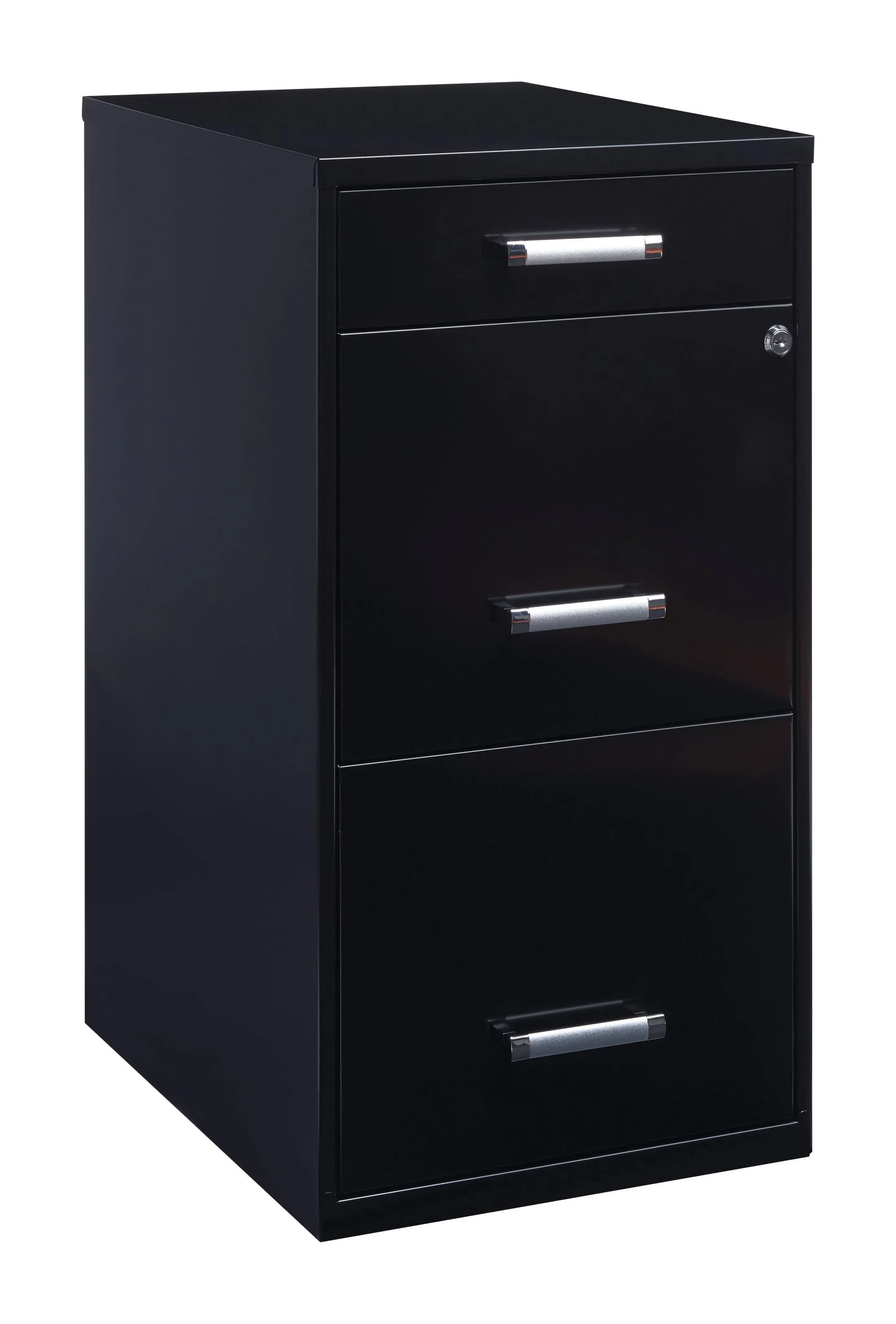 Hirsh 3-Drawer Letter Width Vertical File Cabinet with Pencil Drawer, Black